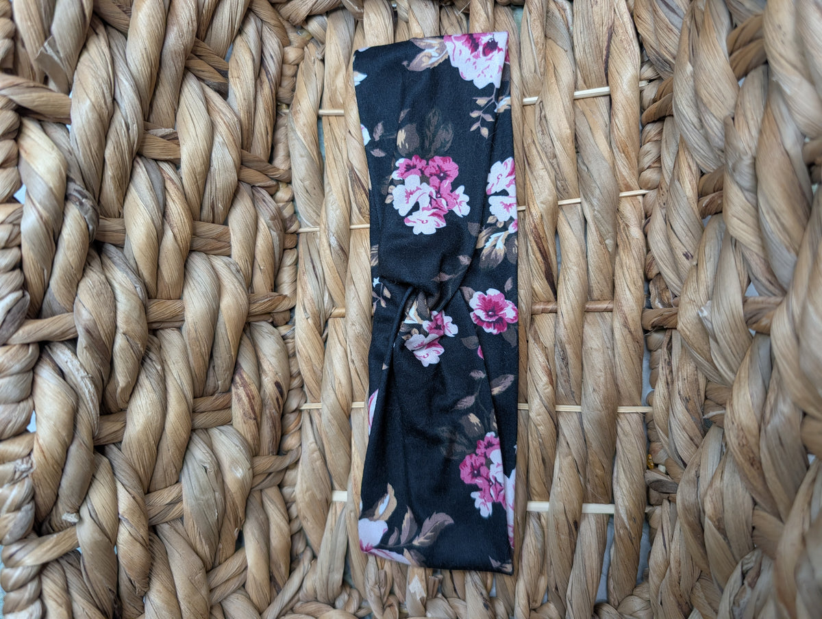 Bandeau motifs 14. Fleurs fushia