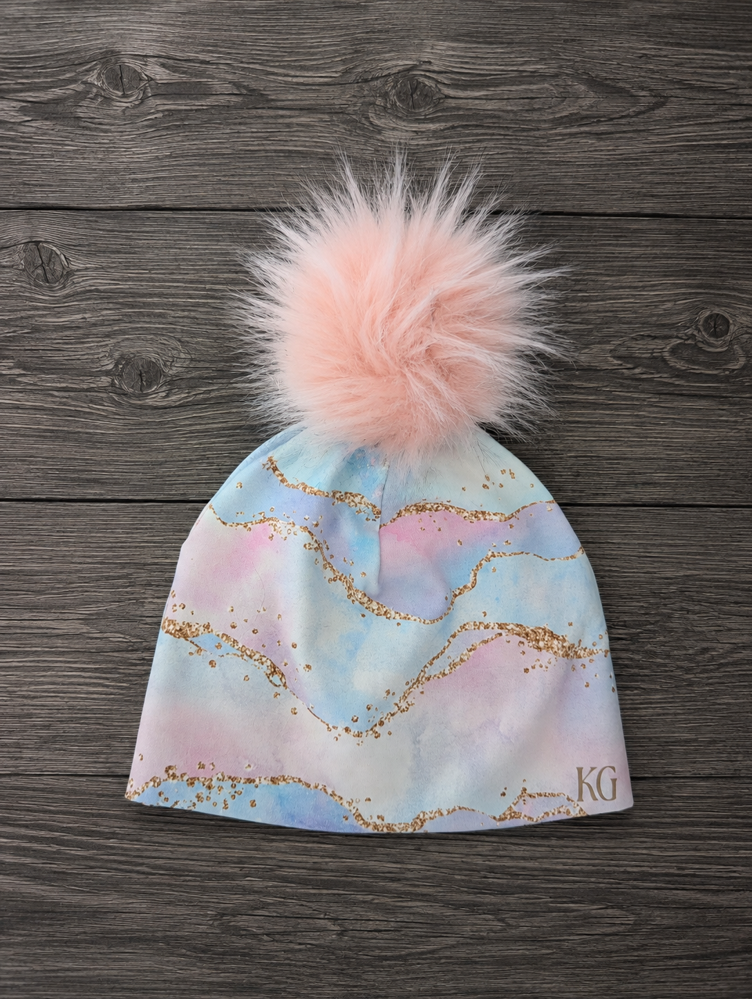 Tuque à motif aquarelle gold