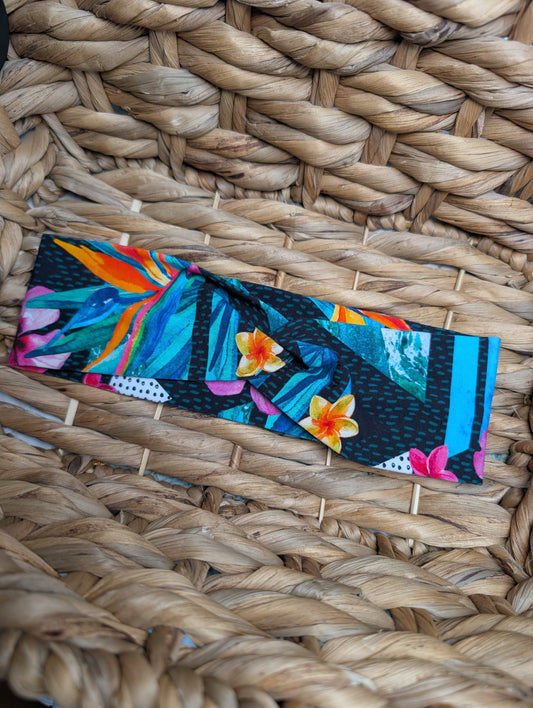 Bandeau motifs 63 fleurs tropicales