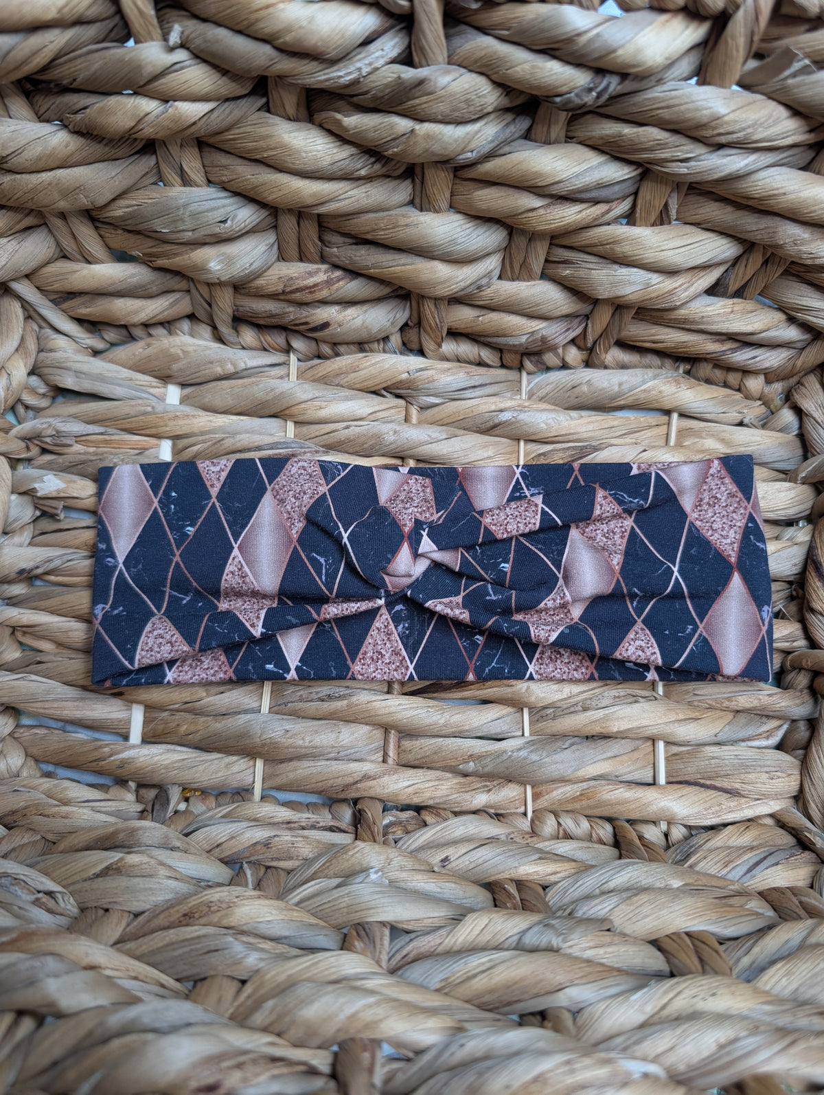 Bandeau motifs 24 losange rose gold