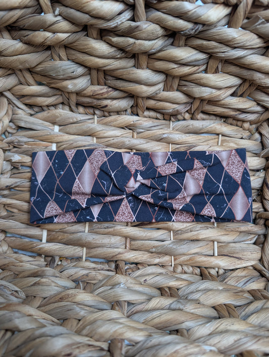 Bandeau motifs 24 losange rose gold