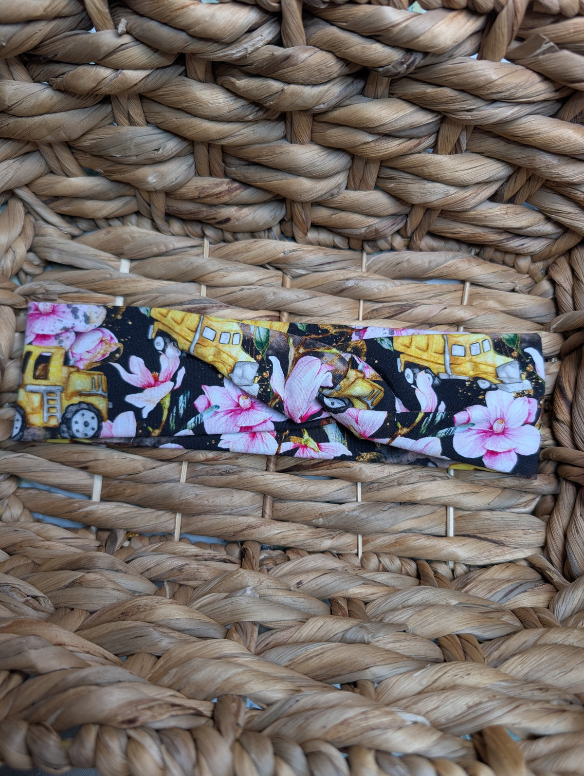 Bandeau motifs 27 camion rose