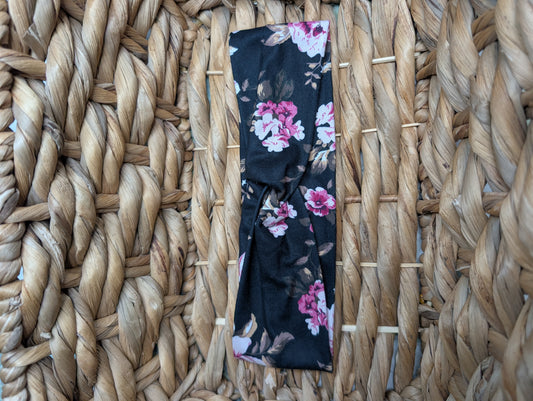 Bandeau motifs 14. Fleurs fushia