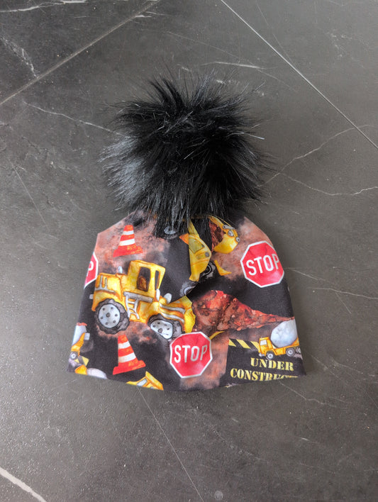 Tuque à motif Camion Jaune