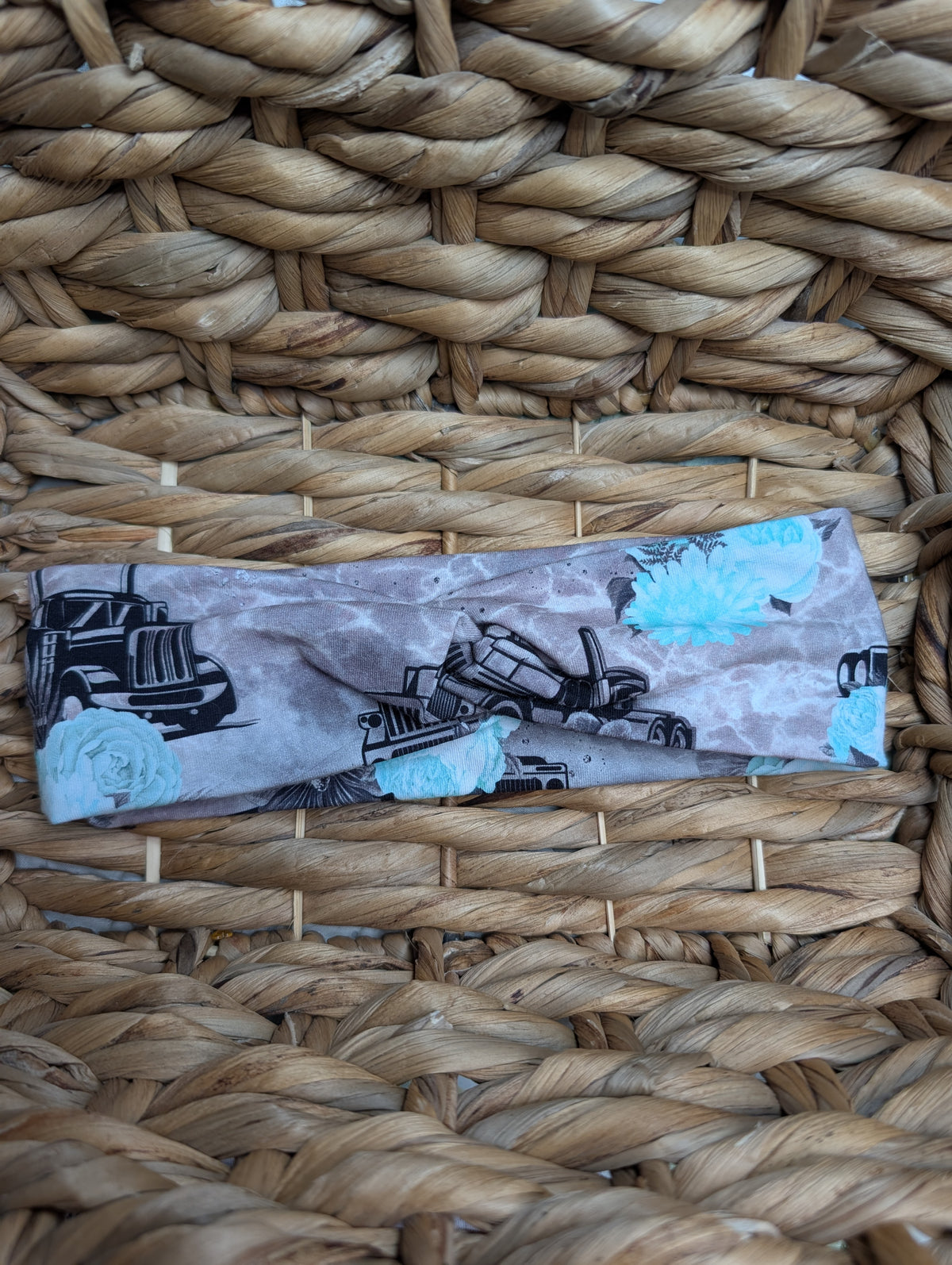 Bandeaux Motif 4. Camion fleur bleue