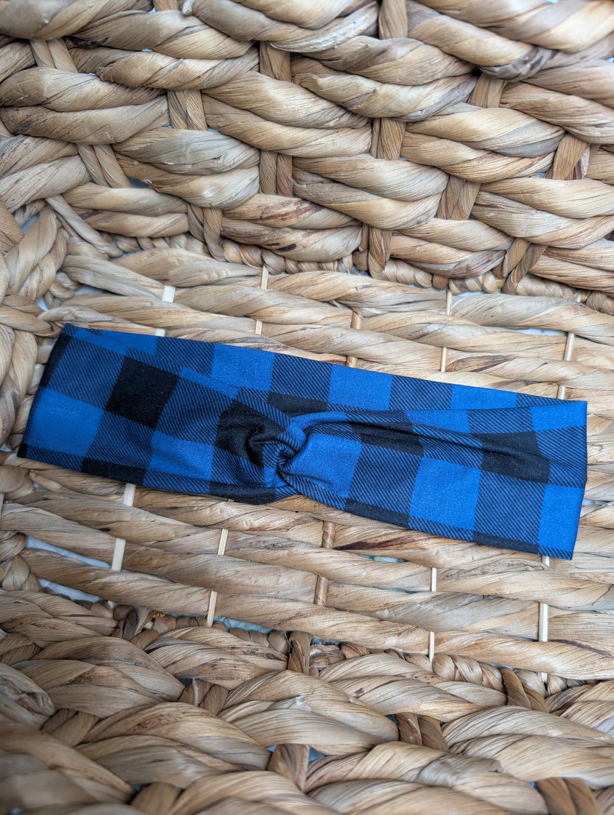 Bandeau motifs 76 carreaux bleus