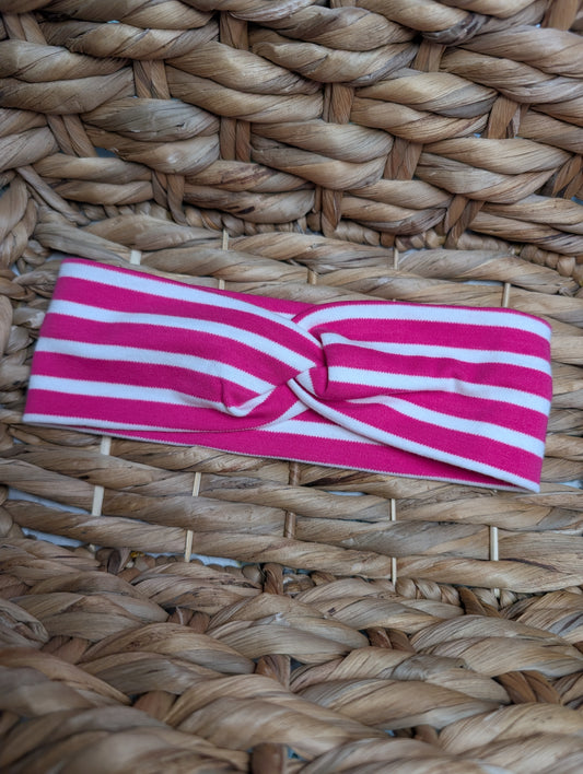 Bandeau motifs 51 Rayé rose&blanc
