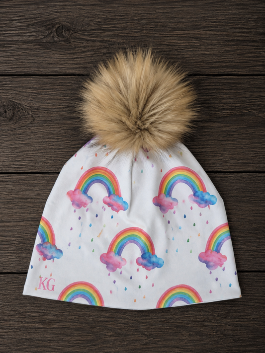 Tuque à motif arc-en-ciel